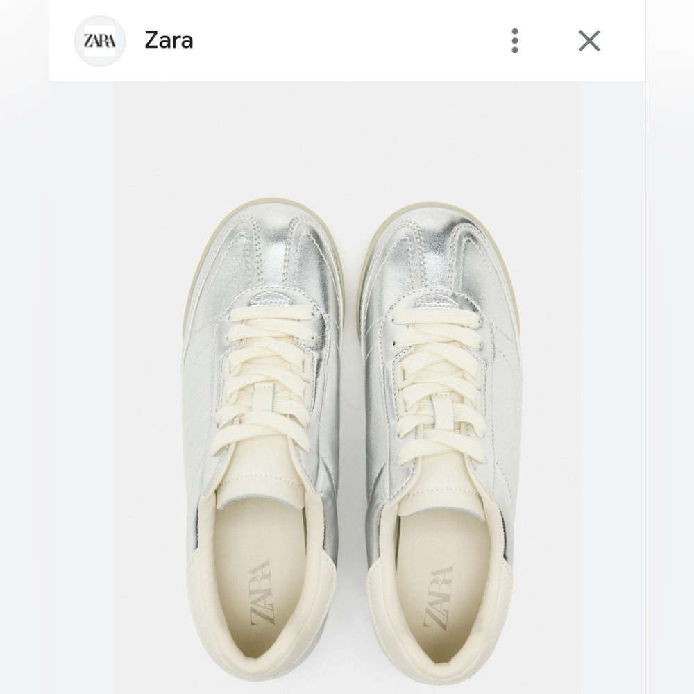 ZARA Metallic Running Sneakers